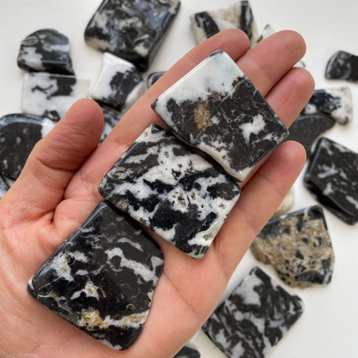 Polished Slabs - Zebra Jasper - 500g(15-25)pc Polished Slabs - Zebra Jasper - 500g(15-25)pc